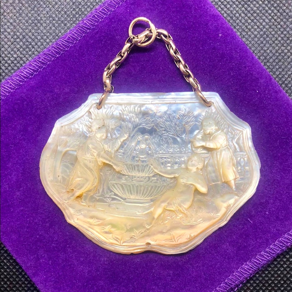 Devotional Mother-of-Pearl Carved Plaque, France or Italy, Early 19th Century